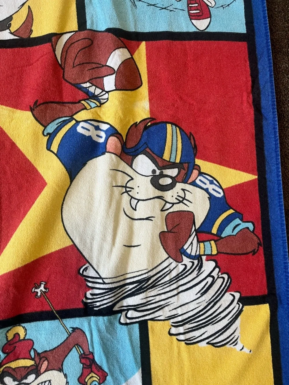 Vintage 2000 Looney Tunes Taz Beach Towel - Warner Bros Karsten Cotton